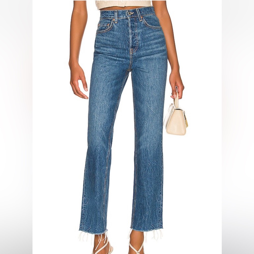 GRLFRND Cassidy Mid Rise Straight in Runyon Canyon Jeans